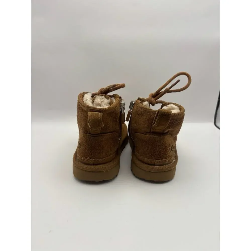 Ugg Toddler Neumel II Boots Suede Brown/Beige Size 9